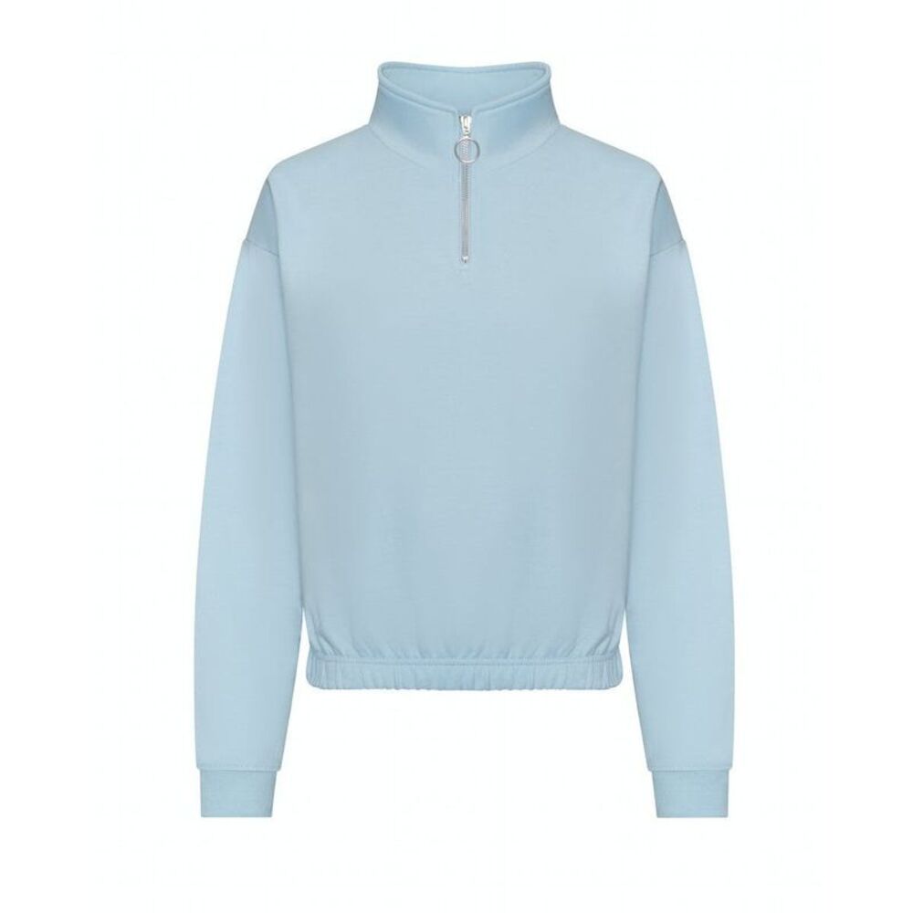 Awdis Womens/Ladies Cropped Sweatshirt / Sky Blue